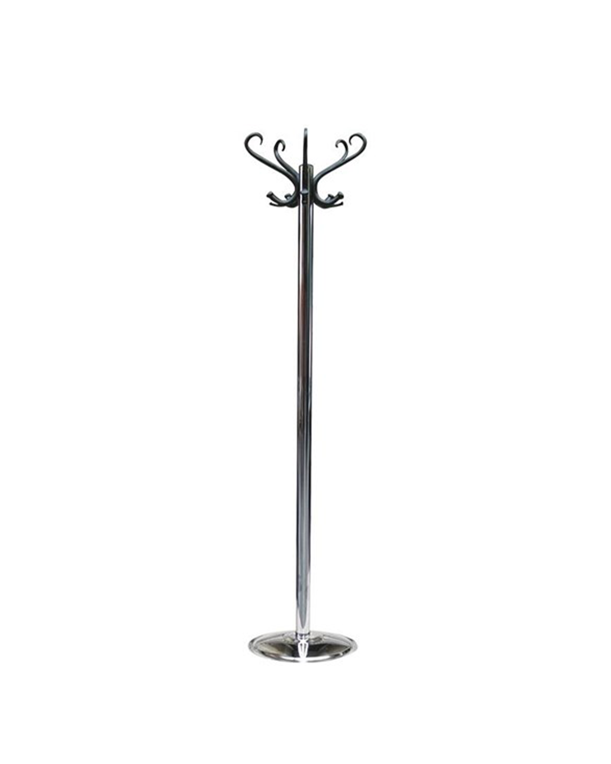 bamboo coat stand chromed