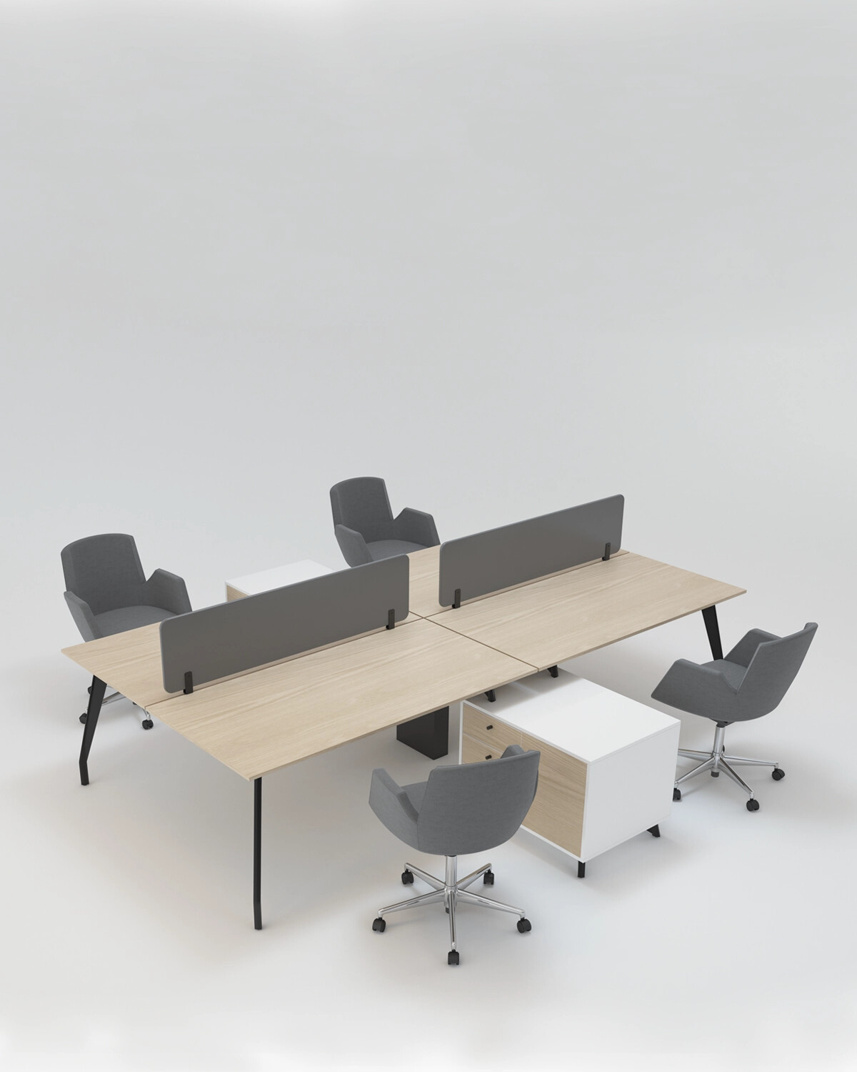 ju workstation 4'lü etajerli